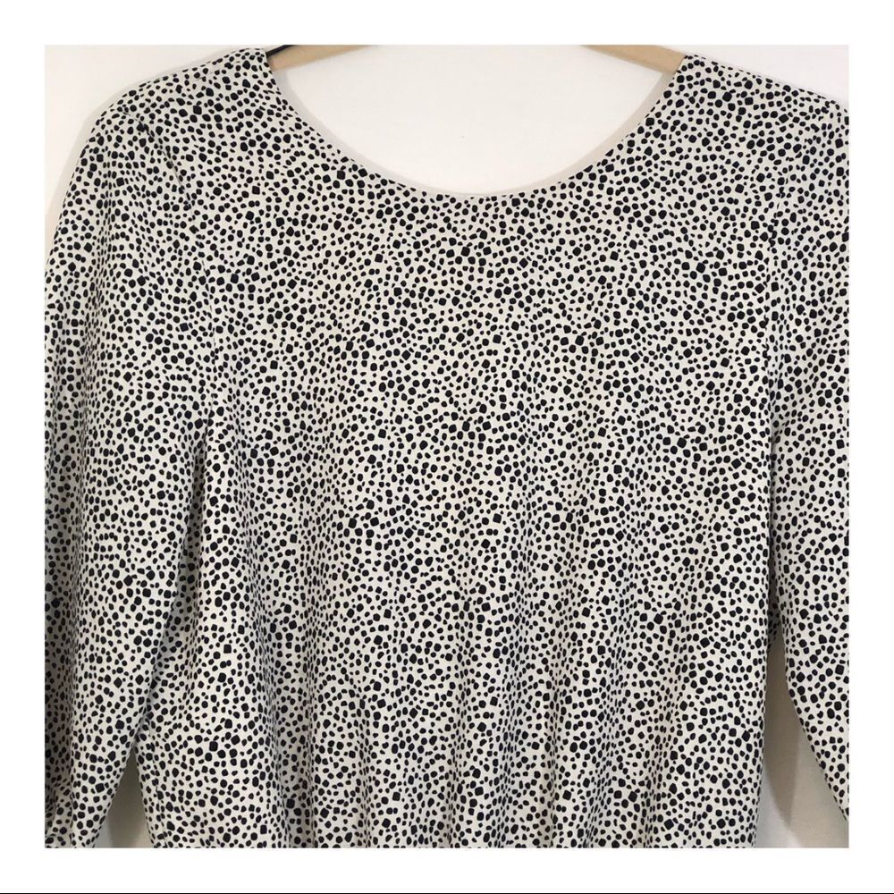 Zara Basic Black Spotted Romper, Medium - image 3